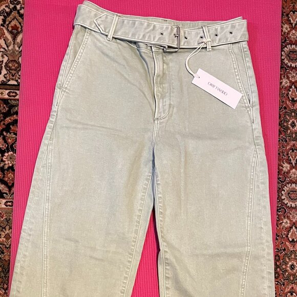 NEW! DRIFTWOOD Spencer Barrel-Leg Pants, Size 28, dusty-green - Picture 6 of 13